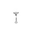 Cute Snowflake Zircon Rhinestone Stainless Steel Eyebrow Piercing Jewelry