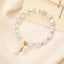 Lady Sweet Classic Pentagram Bell Crystal Alloy Moonstone Bracelets for Women