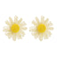 1 Pair Bohemian Beach Flower Beaded Raffia 14K Gold Plated Earrings