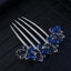 Women's Color Block Alloy Zircon Rhinestone Hair Comb Clip Ornament