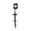 Fashion Titanium Steel Cross Chain Tassel Drop Earrings