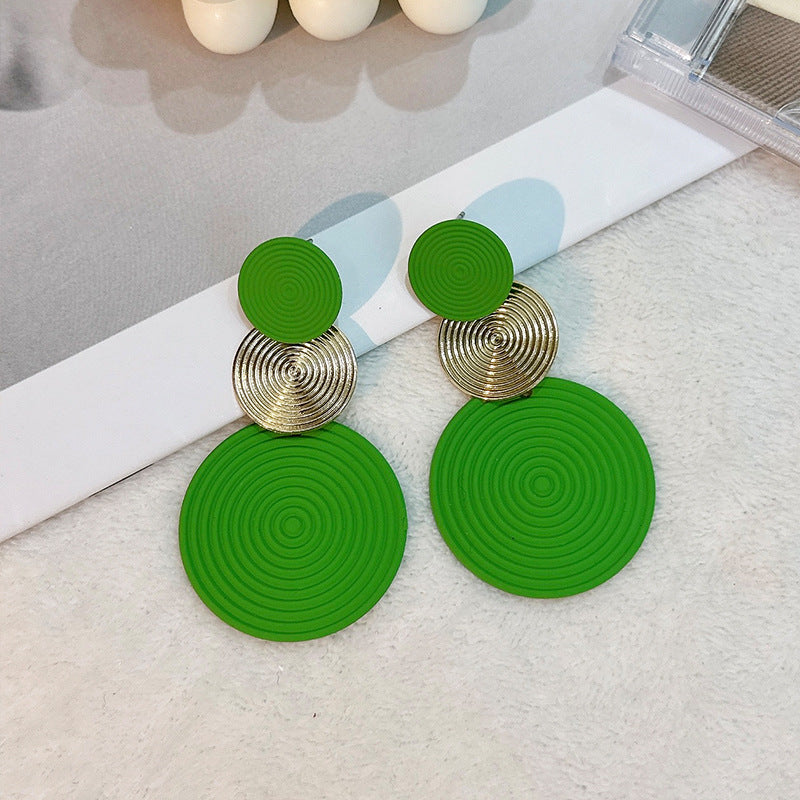 Artistic Geometric Alloy Spray Paint Women's Earrings