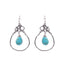 1 Pair Ethnic Style Geometric Alloy Plating Turquoise Women'S Drop Earrings