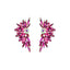 Baroque Floral Rhinestone Gold Plated Stud Earrings