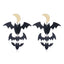 1 Pair Halloween Bat & Pumpkin Acrylic Drop Earrings