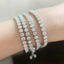 Simple Style Shiny Square Sterling Silver Moissanite Tennis Bracelet