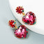 Creative Rhinestone Heart-shaped Alloy Earrings for Women