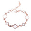 Sweet Four Leaf Clover Alloy Inlay Rhinestones Women'S Bracelets 1 Piece