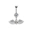 Cute Star and Heart Belly Ring with Wings - Stainless Steel and Rhinestone Design