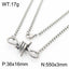 304 Stainless Steel Knot Design Necklace and Bracelet Set