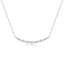 Sterling Silver Moissanite Pendant Geometric Necklace with GRA Certificate