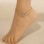 Elegant Heart Shape Gold Plated Rhinestone Women's Anklet