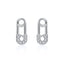 1 Pair Geometric Wave Flower Rhombus Sterling Silver Zircon Stud Earrings