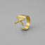 Fashion Alphabet Titanium Steel Gold Plated Open Ring