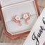 1 Pair Elegant Flower Inlay Copper Zircon Stud Earrings