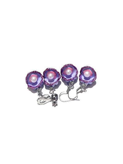 1 Pair Casual Coconut Resin Pearl Drop Earrings