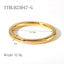 18K Gold Plated Stainless Steel Vintage Bangle and Hollow Bracelet Set for Women