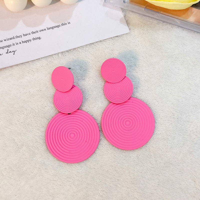 Artistic Geometric Alloy Spray Paint Women's Earrings