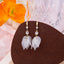 1 Pair Elegant Flower Alloy Plated Pearl Drop Earrings for Women