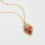 14K Gold Plated Enamel Heart Wings Zircon Pendant Necklace