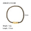 Geometric Zircon Inlay 14k Gold Plated Stainless Steel Bracelet