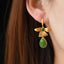 Elegant Leaf Fan-Shaped Copper Drop Earrings