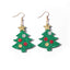 Cute Christmas Hat Christmas Tree Santa Claus Pu Leather Women'S Earrings 1 Pair