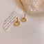 Sweet Heart Bow Knot Copper Inlay Rhinestone Pearl Earrings