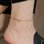 Simple Style Solid Color Titanium Steel Anklet with 18k Gold Bead Chain - Women's Luxury 2023 Edition