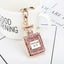 Fashion Rhinestone Perfume Bottle Keychain Pendant for Women