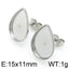 "Stainless Steel Water Drop Earrings - Plated Titanium Steel Jewelry for Women"