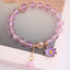 Korean Simple Daisy Pendant Crystal Bead Bracelet for Women