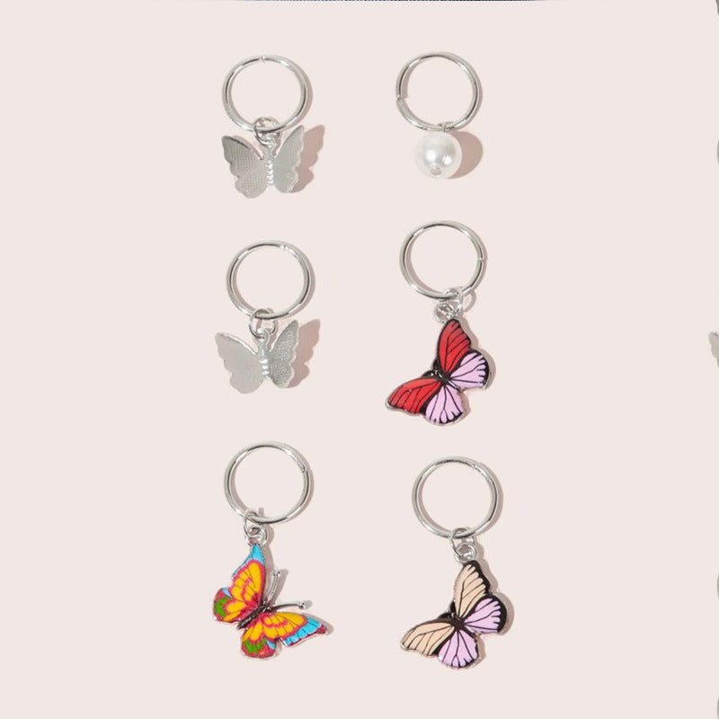 Fashion Braid Trend Butterfly Pendant Hair Clip Accessories