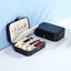 Simple Style PU Leather Double Layer Jewelry Box with Earring Holder - Multiple Colors Available