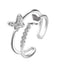 Vintage Heart-shaped Bear Star Moon Butterfly Alloy Rings Set