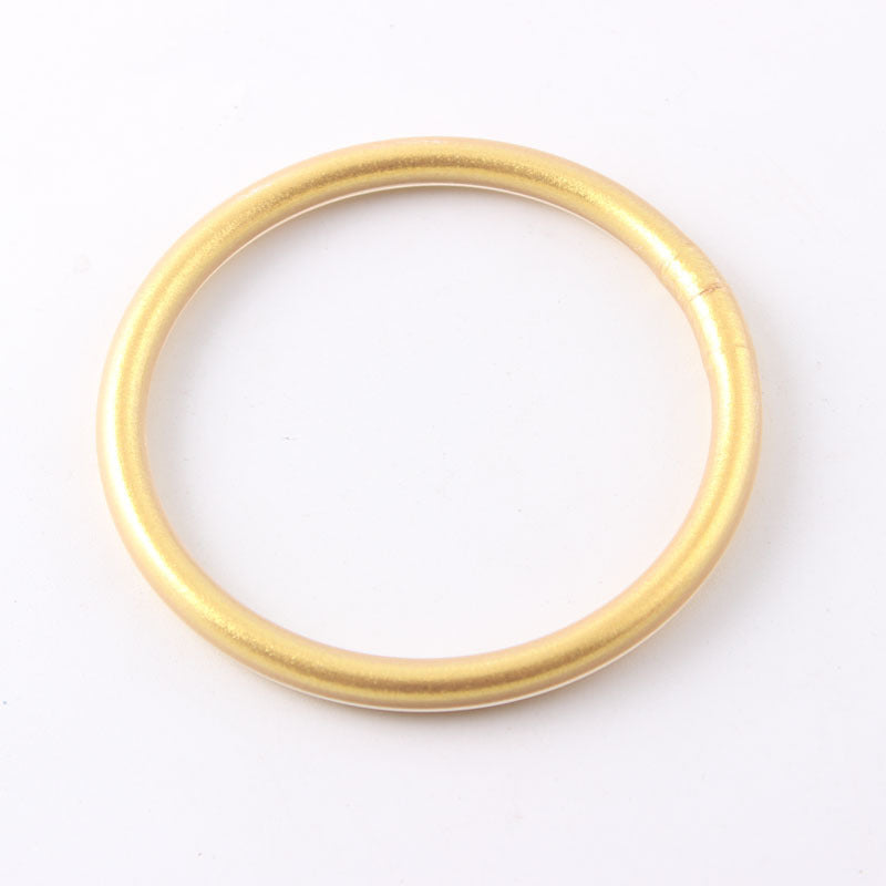 Basic Classic Style Round Silica Gel Women's Buddhist Bangle