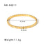 18K Gold Plated Geometric Zircon Bangle with Roman Numerals and Star Design