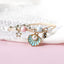 Sweet Starfish Flower Alloy Bracelet with Artificial and Freshwater Pearls for Women