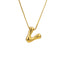 304 Stainless Steel Gold Plated Bubble Letter Necklace