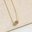 14K Gold Plated Copper Round Zircon Pendant Necklace