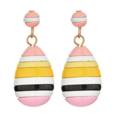 Casual Geometric Alloy Enamel Women's Drop Earrings - Multicolor Fashion Statement