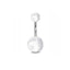 Geometric Stainless Steel Zircon & Opal Belly Ring Set - 5 Pieces Silver