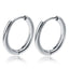 Retro Solid Color Stainless Steel Plating Hoop Earrings 1 Piece