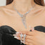 Fashion Bridal Necklace and Earrings Set - Elegant Rhinestone Wedding Jewelry