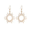 Creative Geometric Sun Gear Alloy Earrings for Women