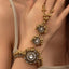 Vintage Rhinestone Flower Drop Bead Women's Bracelet