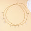 Simple Style Solid Color Alloy Women's Chain Belt with Sun and Moon Body Chain Design