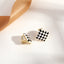 Elegant Heart & Bow Opal Pearl Rhinestone Ear Clips - 1 Pair