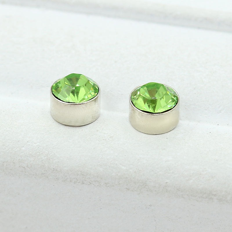 Zircon Rhinestone Magnetic Earrings - Unisex Non-Pierced Flash Diamond Studs