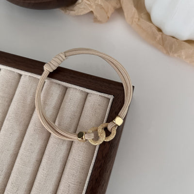 Women's Geometric Metal Ring Elastic Hair Tie